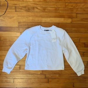 Zara shoulder pad sweatshirt